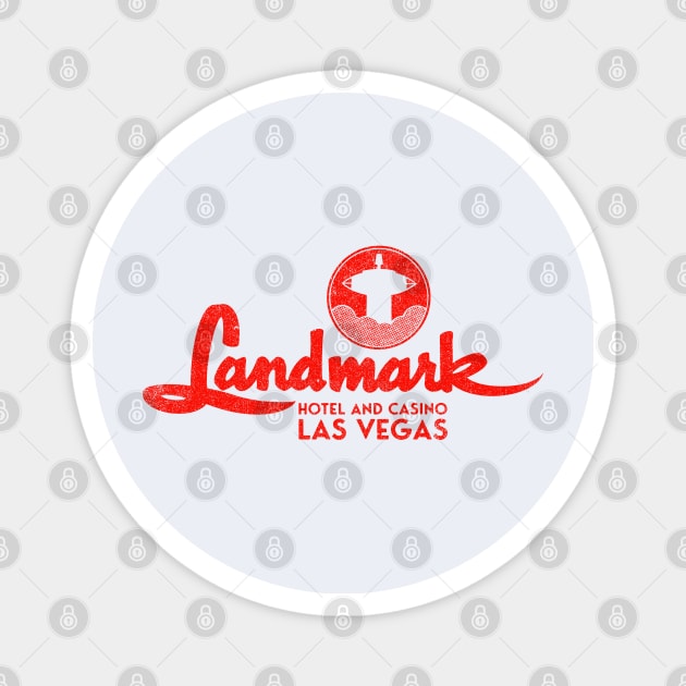 Vintage Landmark Hotel and Casino Las Vegas Magnet by StudioPM71